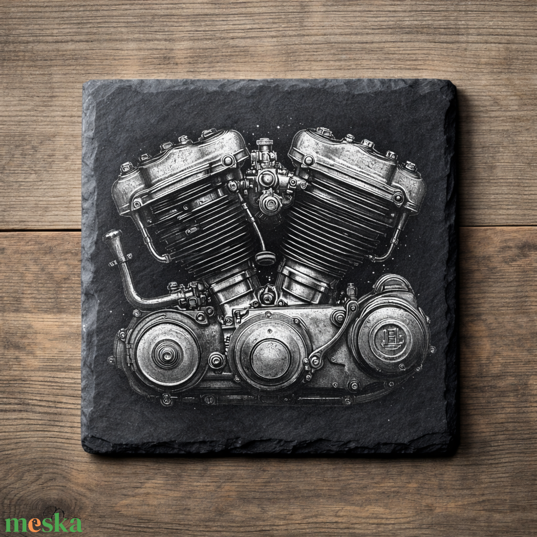 Gravírozott pala poháralátét  - otthon & életmód - konyhafelszerelés, tálalás - tálalás - tányér- és poháralátét - Meska.hu