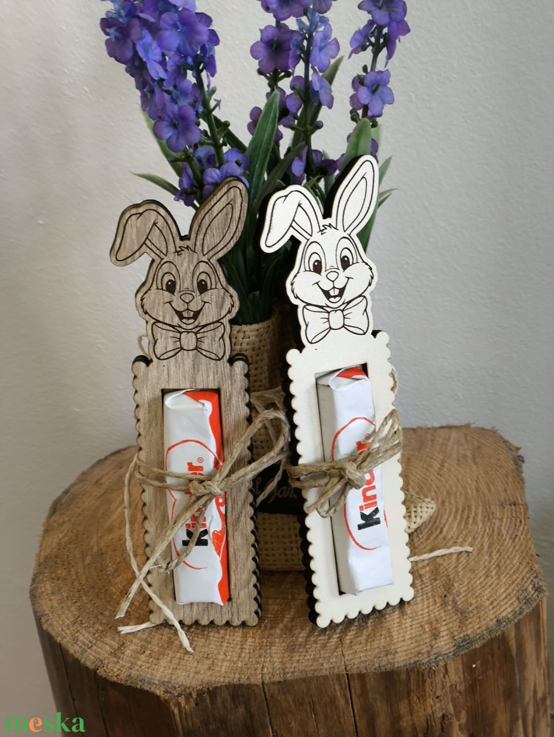Húsvéti nyuszis csokitartó - otthon & életmód - dekoráció - dísztárgy - Meska.hu