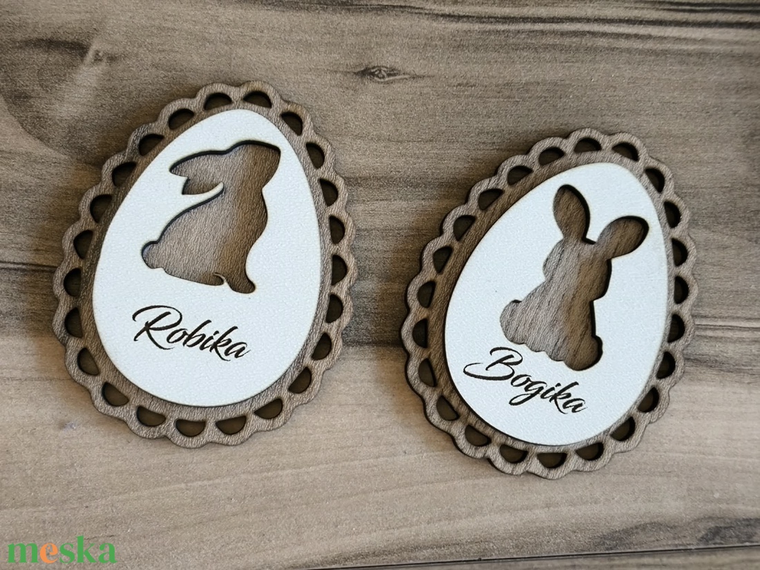 Húsvéti fa tojás névvel - ünnepi díszek, dekorációk - húsvéti díszek és dekorációk - húsvéti tojásfadíszek - Meska.hu