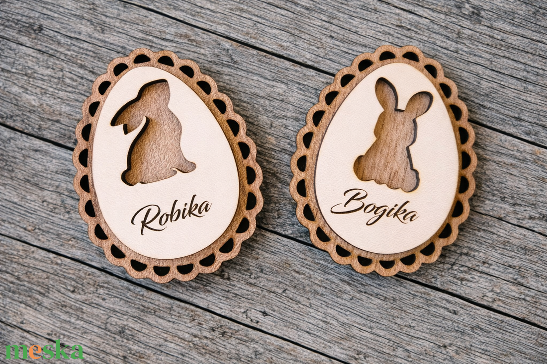 Húsvéti fa tojás névvel - ünnepi díszek, dekorációk - húsvéti díszek és dekorációk - húsvéti tojásfadíszek - Meska.hu