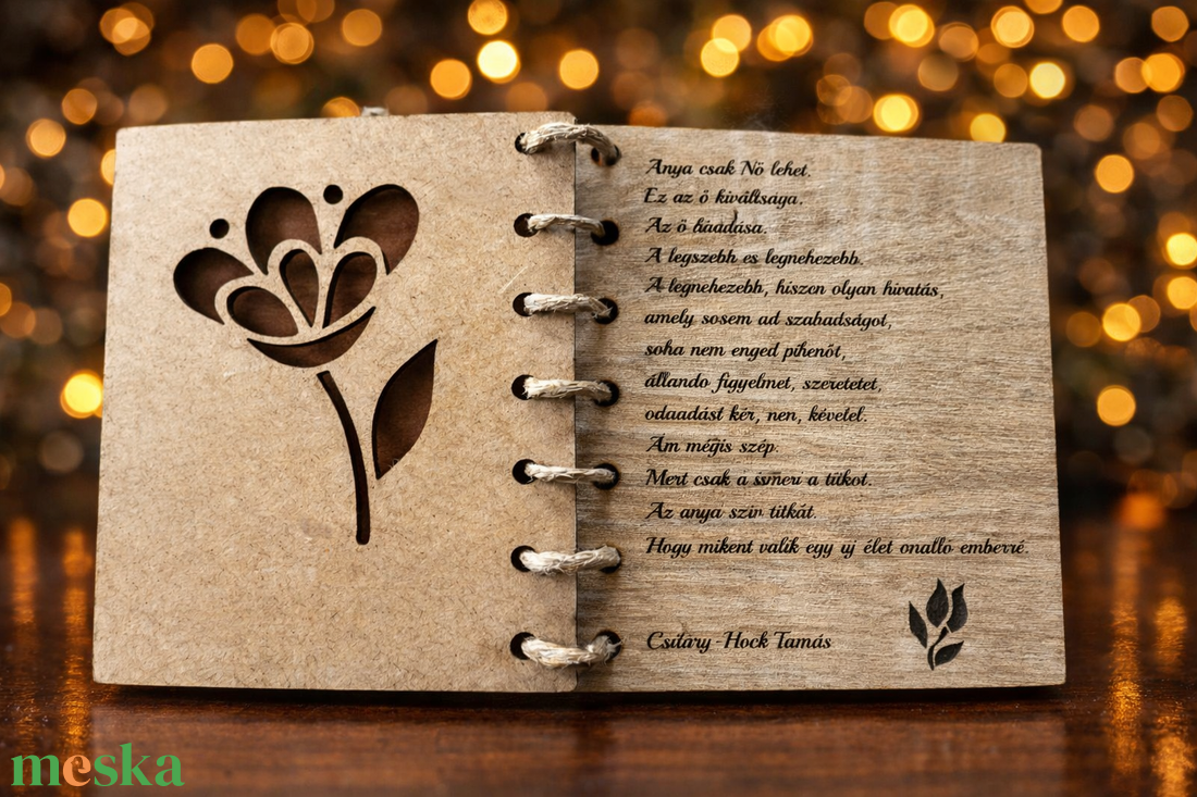 Anyák napi könyvecske - otthon & életmód - dekoráció - asztal és polc dekoráció - gravírozott táblák - Meska.hu