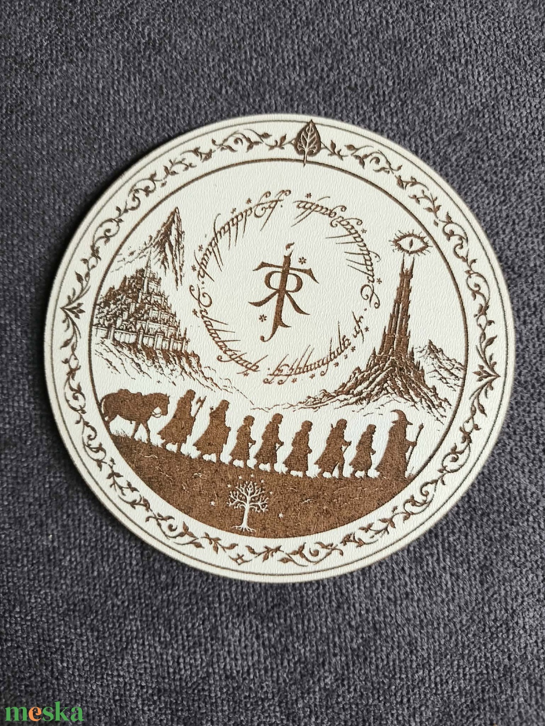 Lord of the rings poháralátét - otthon & életmód - konyhafelszerelés, tálalás - tálalás - tányér- és poháralátét - Meska.hu