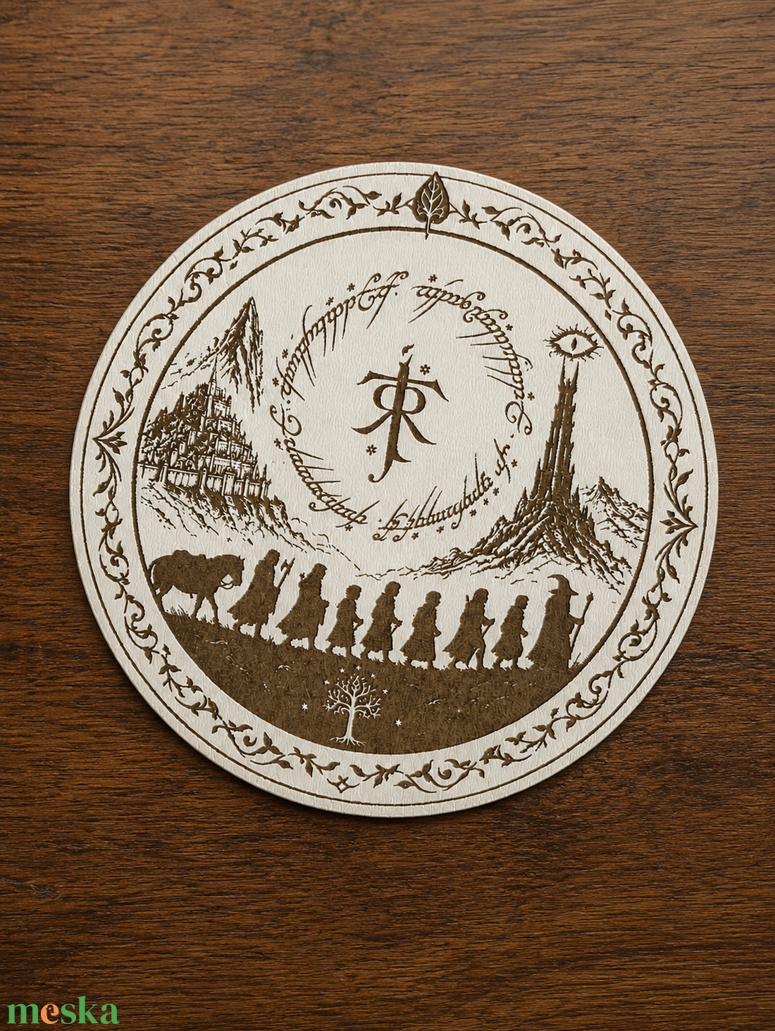 Lord of the rings poháralátét - otthon & életmód - konyhafelszerelés, tálalás - tálalás - tányér- és poháralátét - Meska.hu