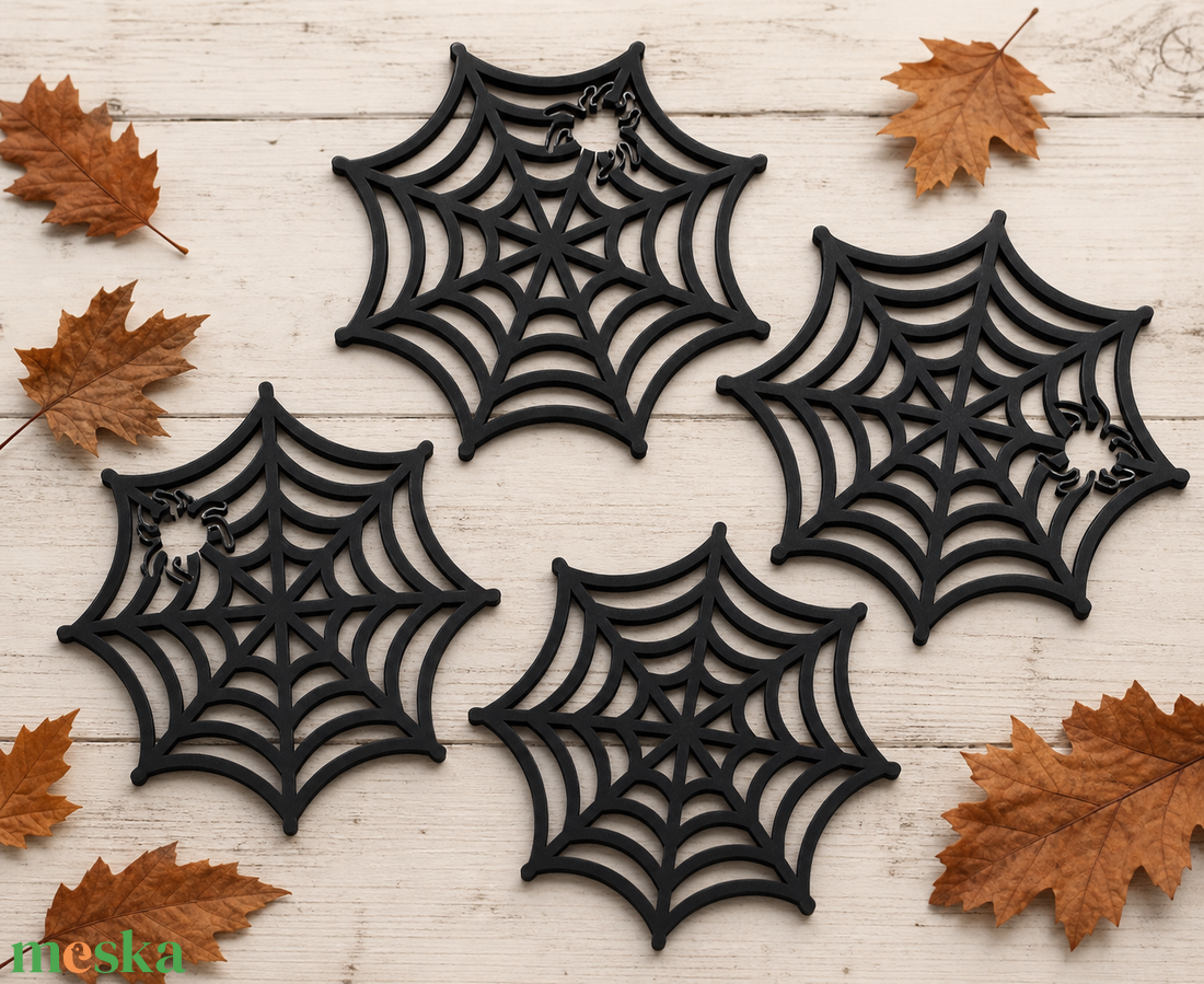 Halloween poháralátét - otthon & életmód - dekoráció - halloween - halloweeni dekoráció - Meska.hu