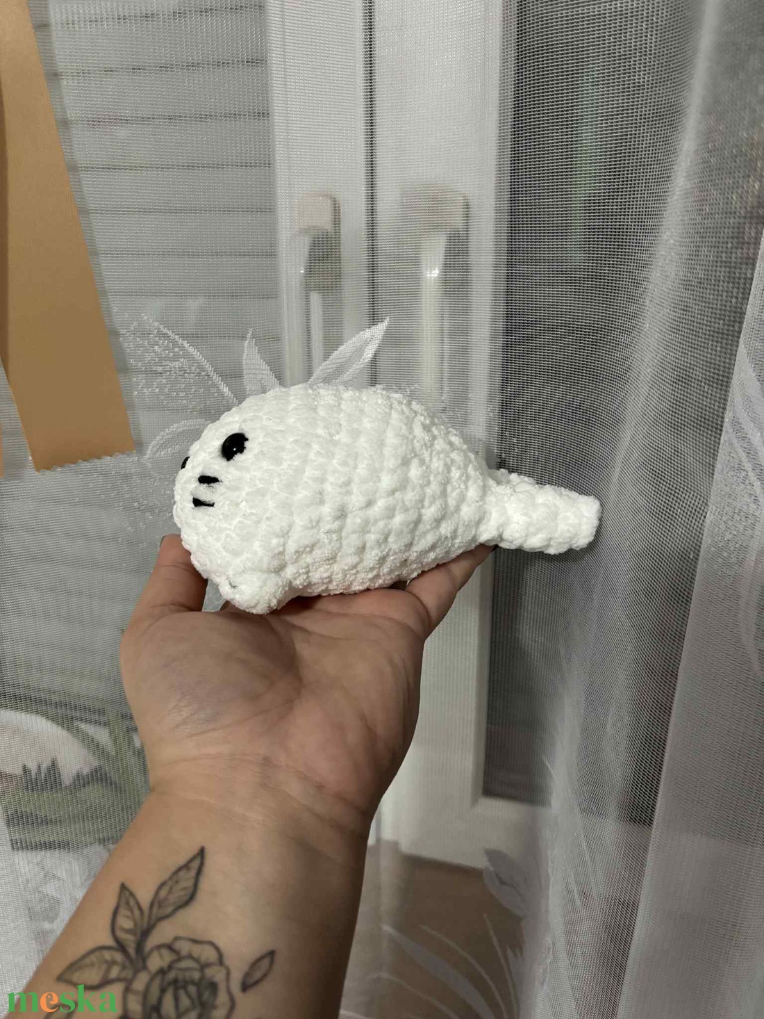 Horgolt fehér fóka (Snow) - játék & sport - plüssállat & játékfigura - más figura - Meska.hu