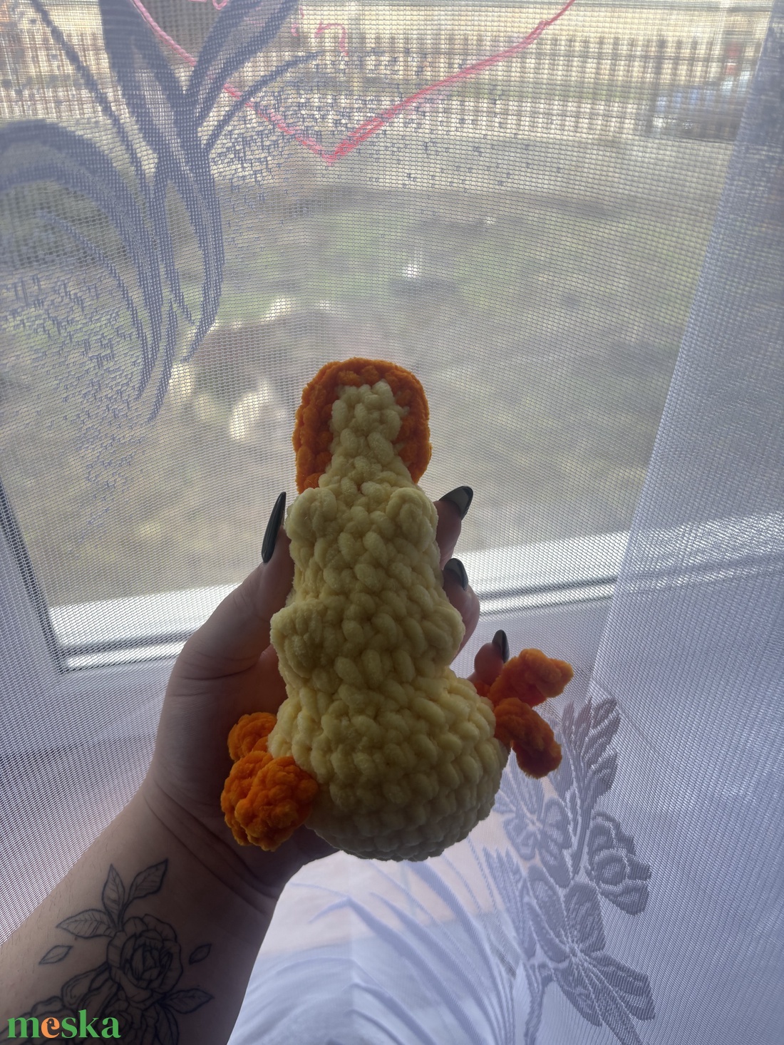 Sárga Horgolt Axolot - játék & sport - plüssállat & játékfigura - más figura - Meska.hu