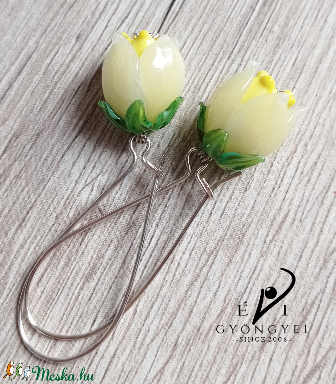 Sárga tulipán fülbevaló - ékszer - fülbevaló - lógó fülbevaló - Meska.hu Sárga tulipán fülbevaló - ékszer - fülbevaló - lógó fülbevaló - Meska.hu