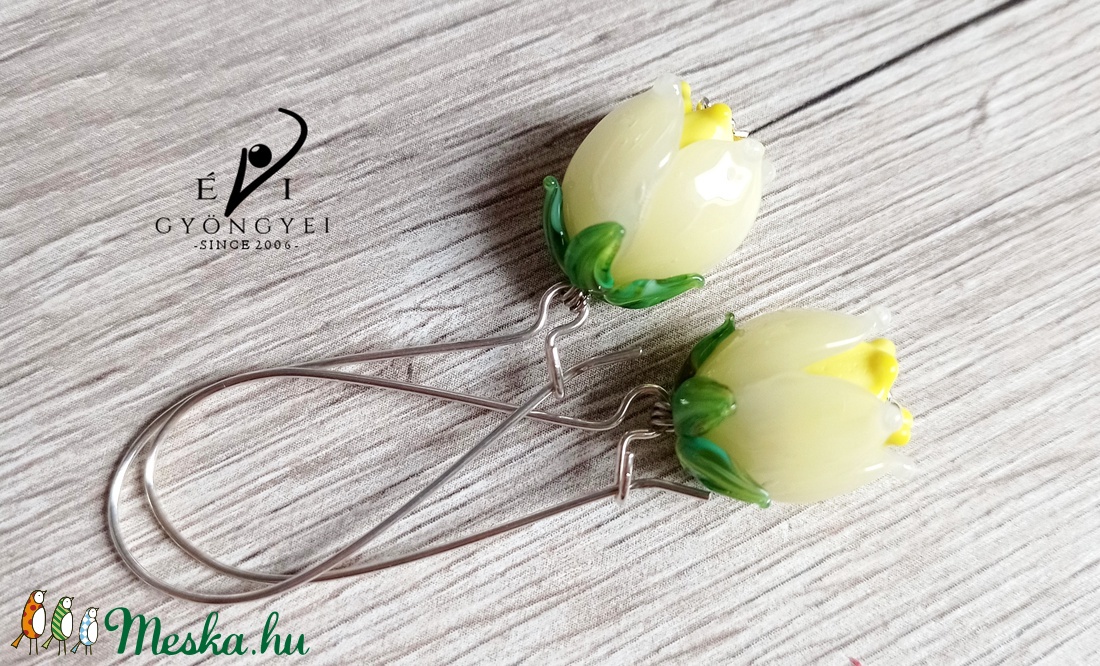 Sárga tulipán fülbevaló - ékszer - fülbevaló - lógó fülbevaló - Meska.hu Sárga tulipán fülbevaló - ékszer - fülbevaló - lógó fülbevaló - Meska.hu
