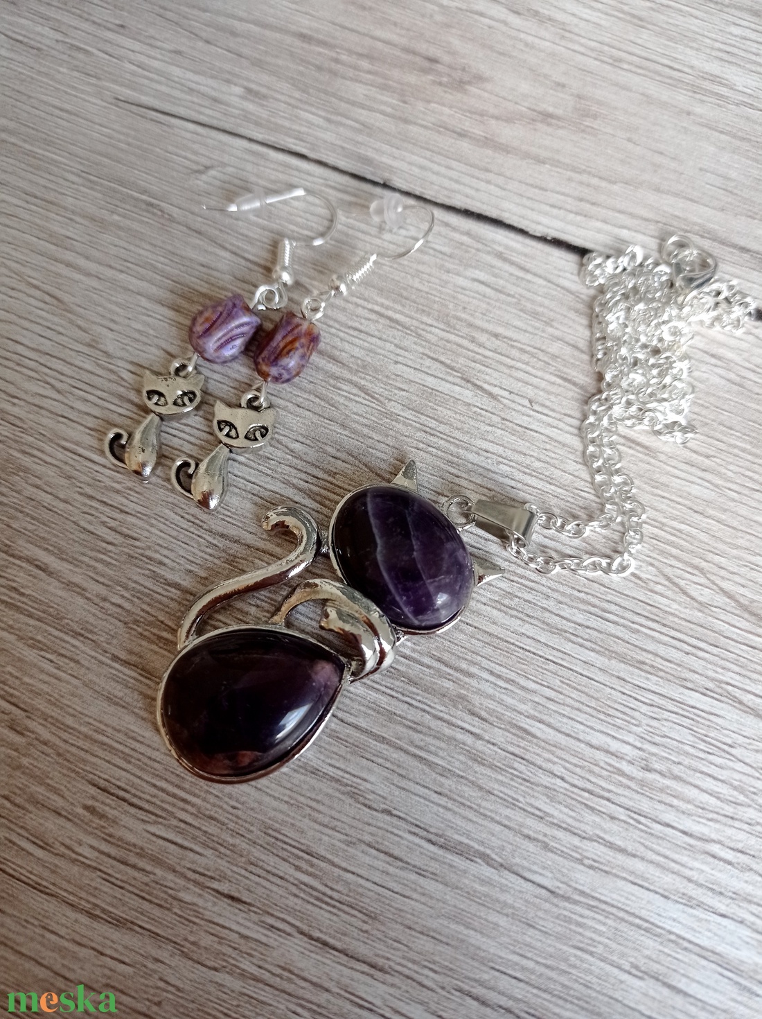 Amethyst cica szett - ékszer - ékszerszett - Meska.hu Amethyst cica szett - ékszer - ékszerszett - Meska.hu
