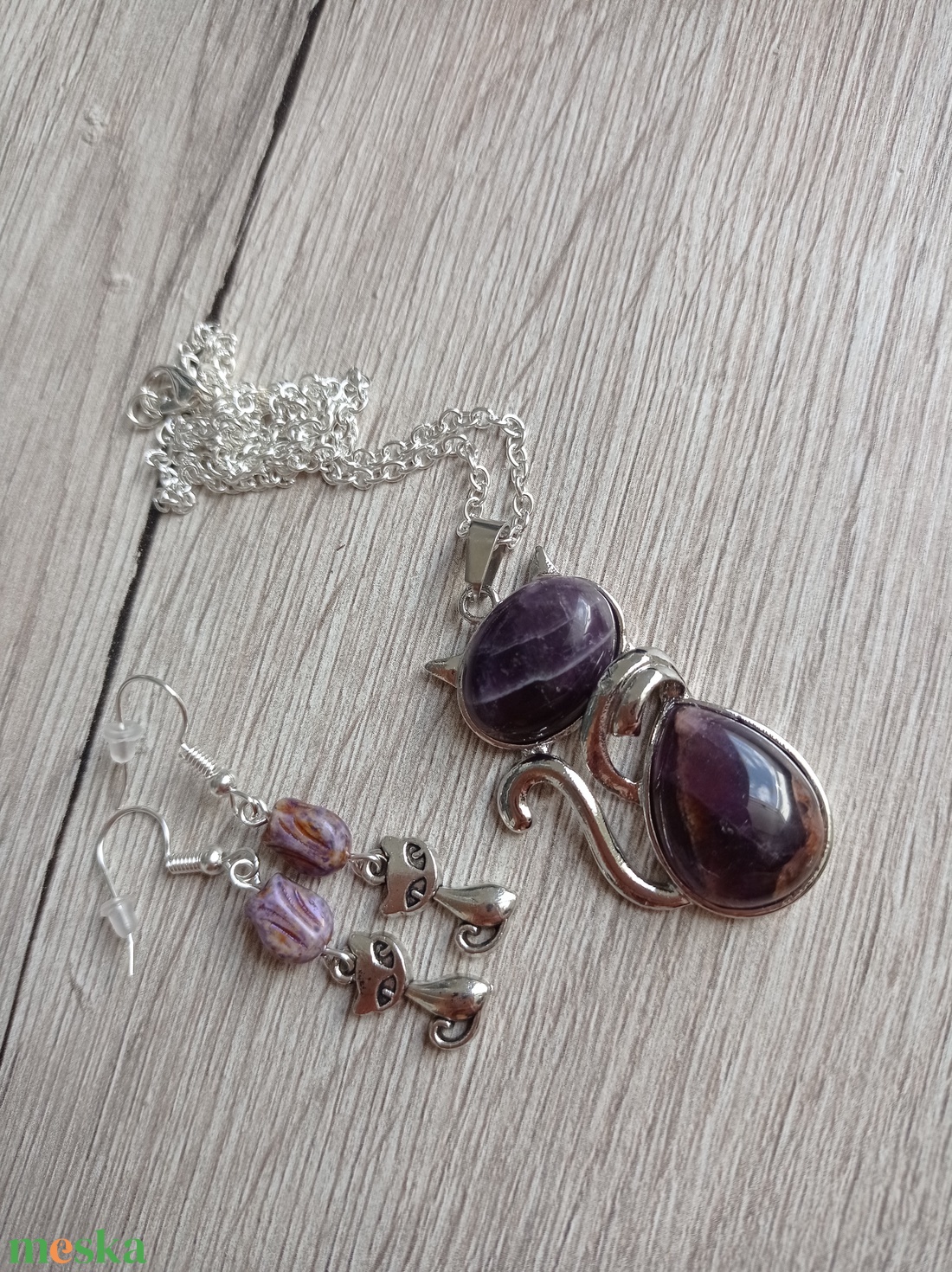 Amethyst cica szett - ékszer - ékszerszett - Meska.hu Amethyst cica szett - ékszer - ékszerszett - Meska.hu