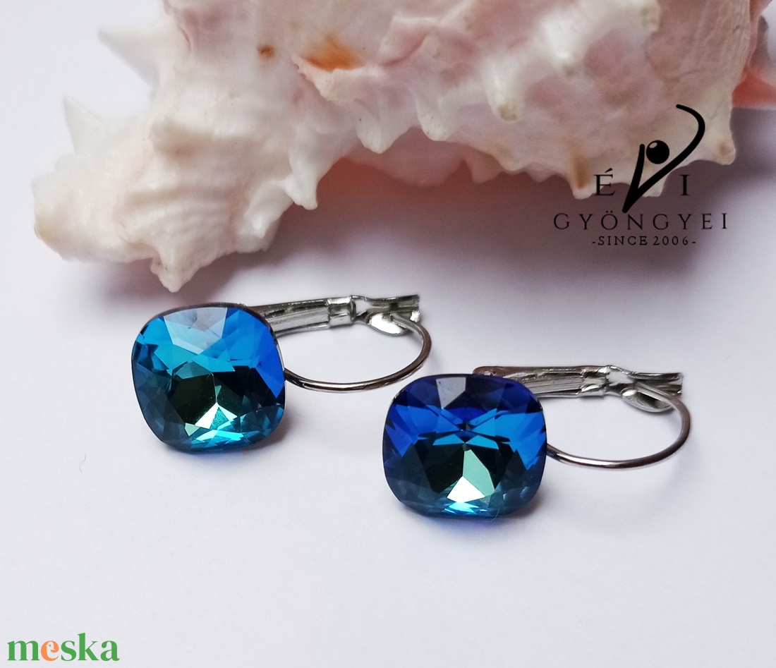 Bermuda blue fülbevaló - ékszer - fülbevaló - lógó fülbevaló - Meska.hu Bermuda blue fülbevaló - ékszer - fülbevaló - lógó fülbevaló - Meska.hu