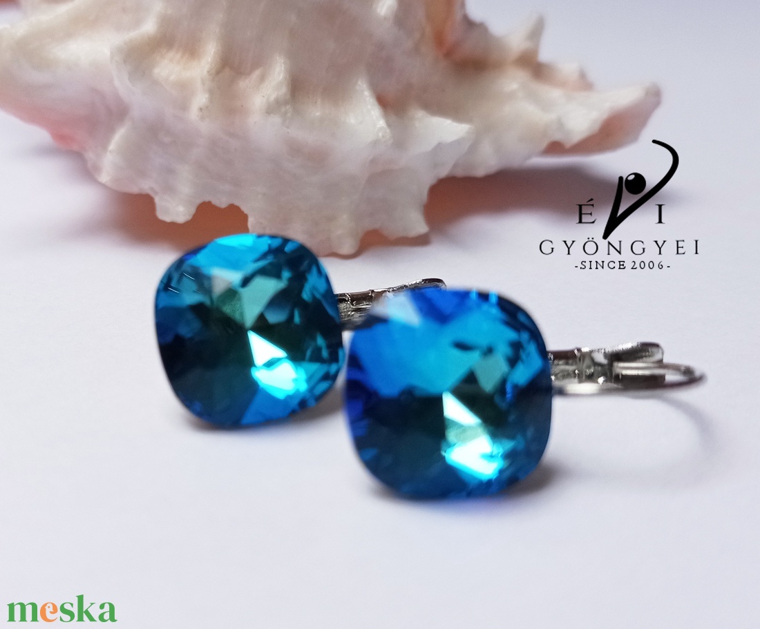 Bermuda blue fülbevaló - ékszer - fülbevaló - lógó fülbevaló - Meska.hu Bermuda blue fülbevaló - ékszer - fülbevaló - lógó fülbevaló - Meska.hu