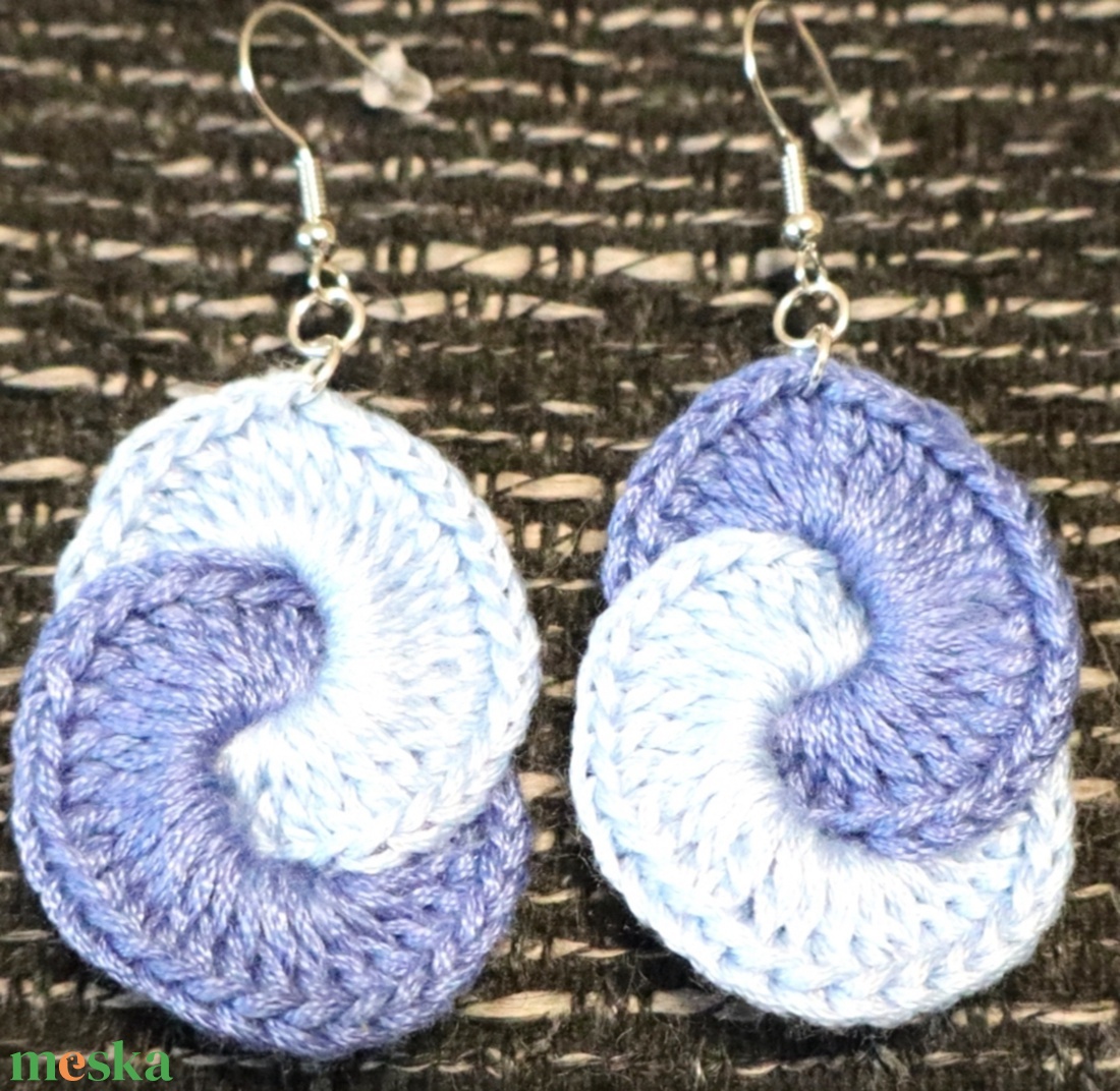 Horgolt fülbevalók - ékszer - fülbevaló - fülékszer - Meska.hu