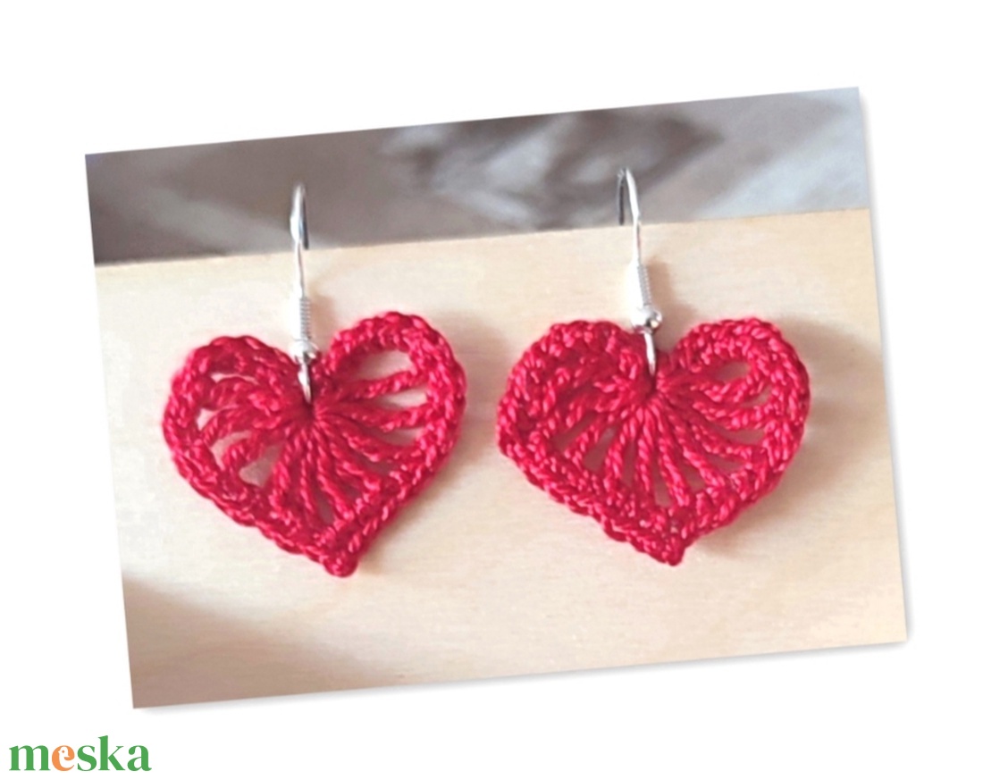 Horgolt fülbevaló  - ékszer - fülbevaló - fülékszer - Meska.hu