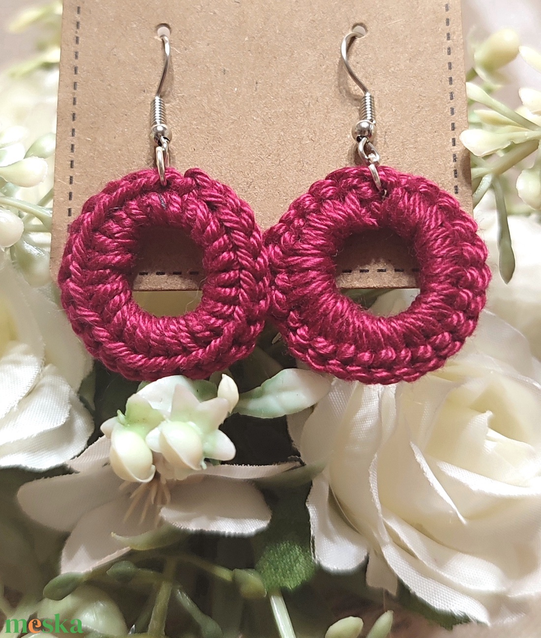 Horgolt fülbevaló  - ékszer - fülbevaló - fülékszer - Meska.hu