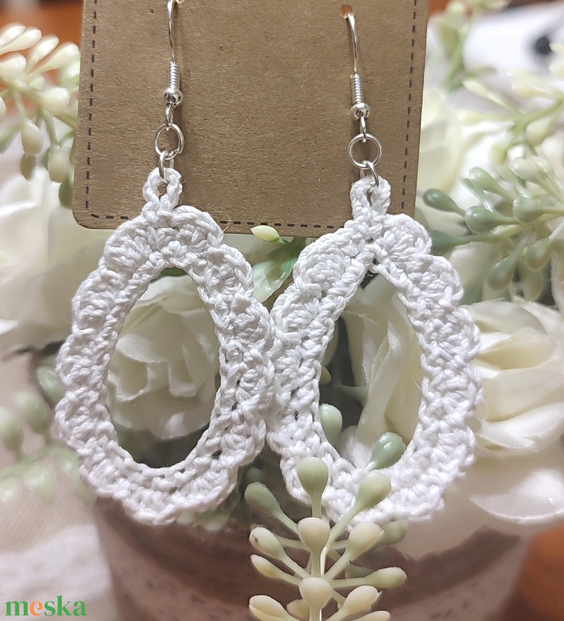 Horgolt fülbevaló  - ékszer - fülbevaló - fülékszer - Meska.hu