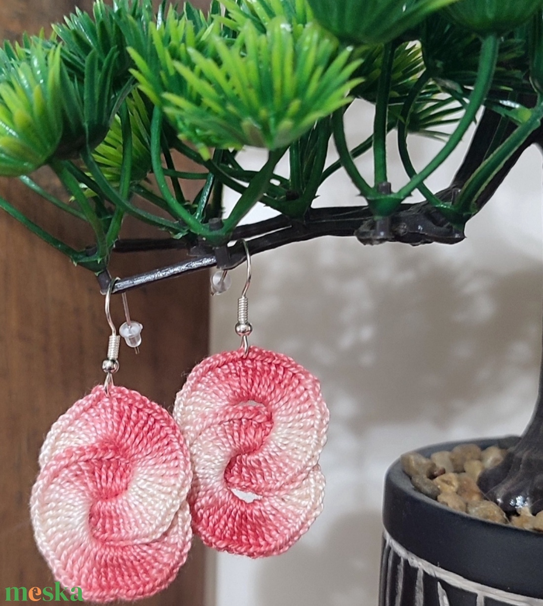 Horgolt fülbevaló  - ékszer - fülbevaló - fülékszer - Meska.hu