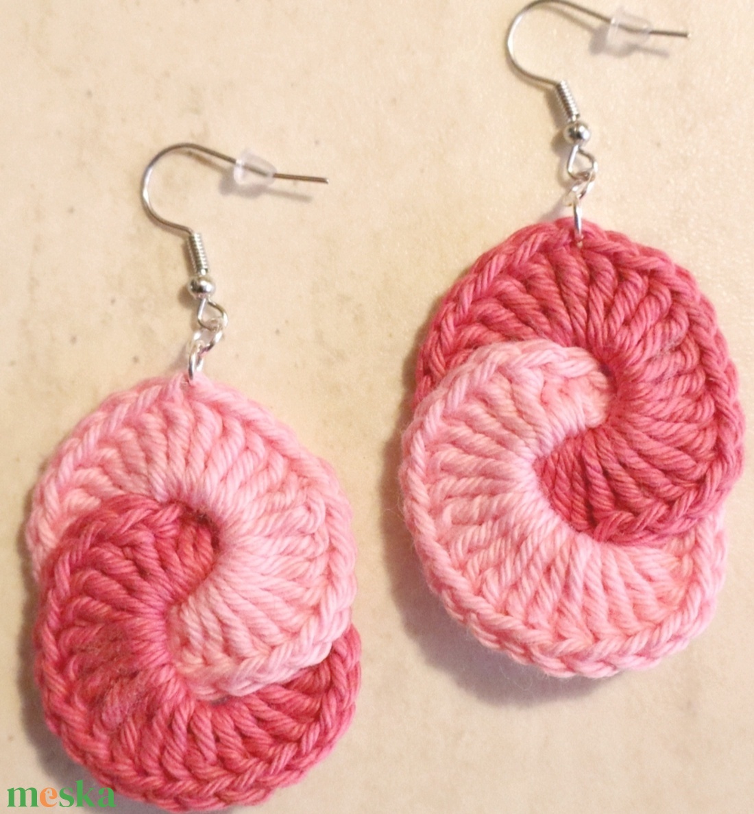 Horgolt fülbevaló  - ékszer - fülbevaló - fülékszer - Meska.hu