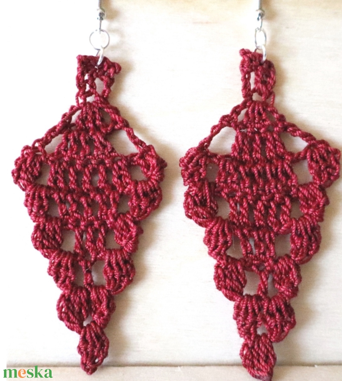 Horgolt fülbevaló  - ékszer - fülbevaló - fülékszer - Meska.hu