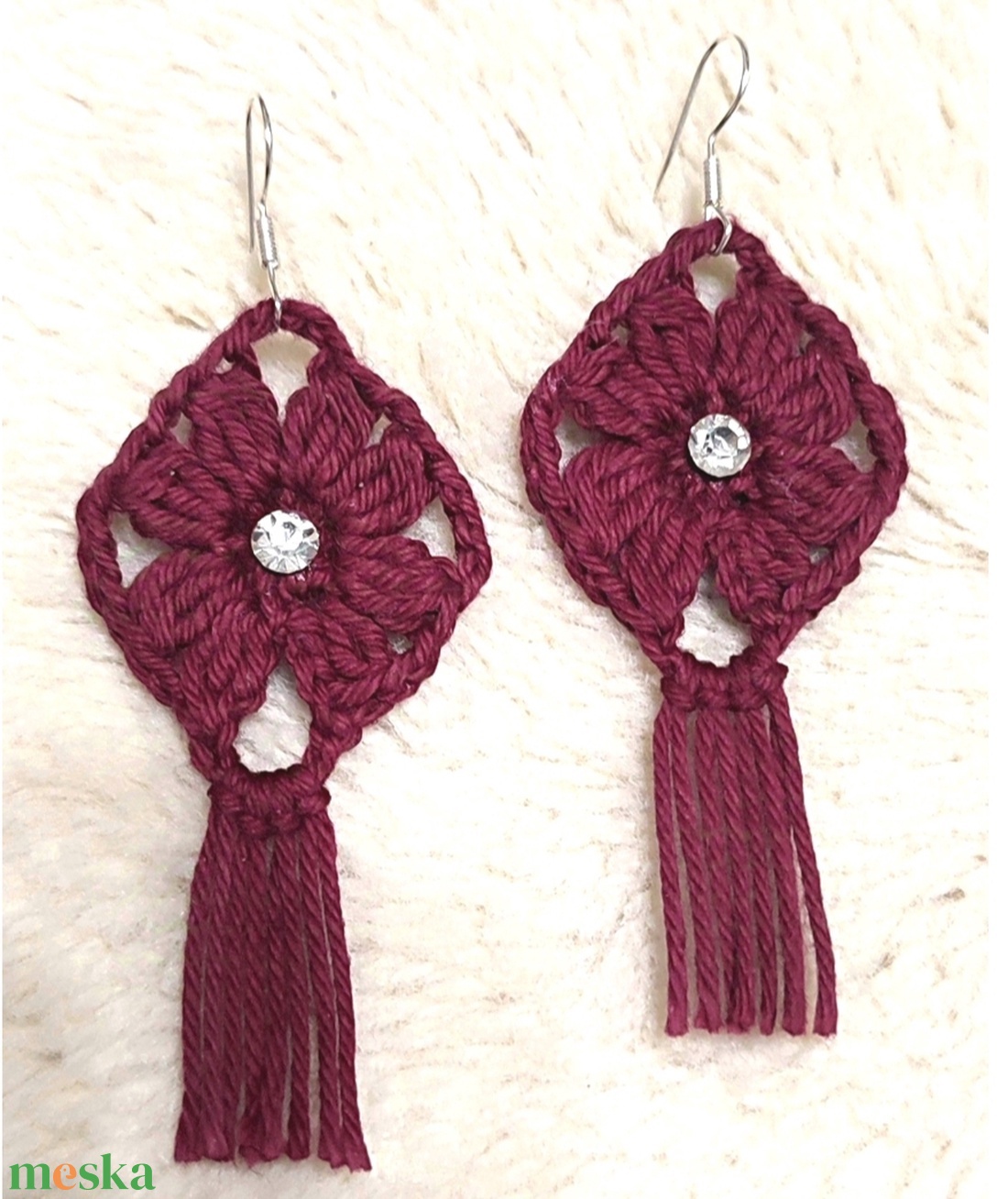 Horgolt fülbevaló  - ékszer - fülbevaló - fülékszer - Meska.hu