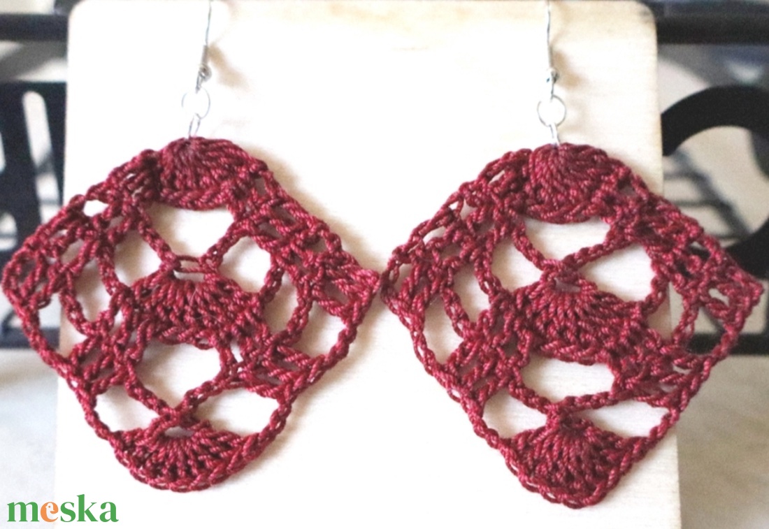 Horgolt fülbevaló  - ékszer - fülbevaló - fülékszer - Meska.hu