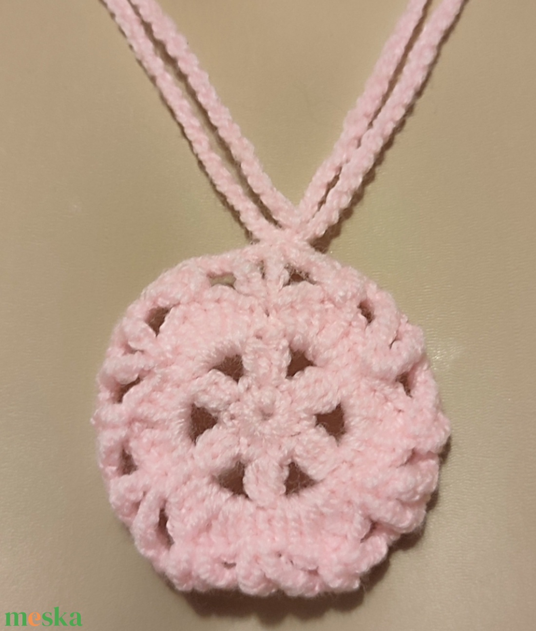 Horgolt nyaklánc  - ékszer - nyaklánc - medálos nyaklánc - Meska.hu