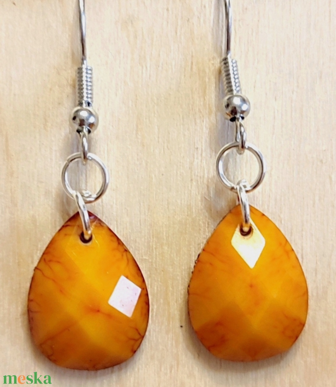 Gyanta fülbevaló  - ékszer - fülbevaló - fülékszer - Meska.hu