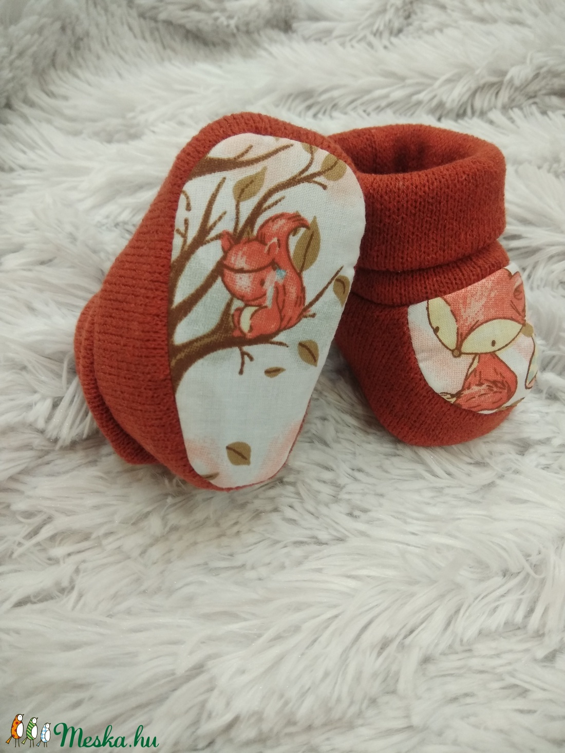 Baba cipő / mamusz - mókusos - ruha & divat - gyerekruha - Meska.hu