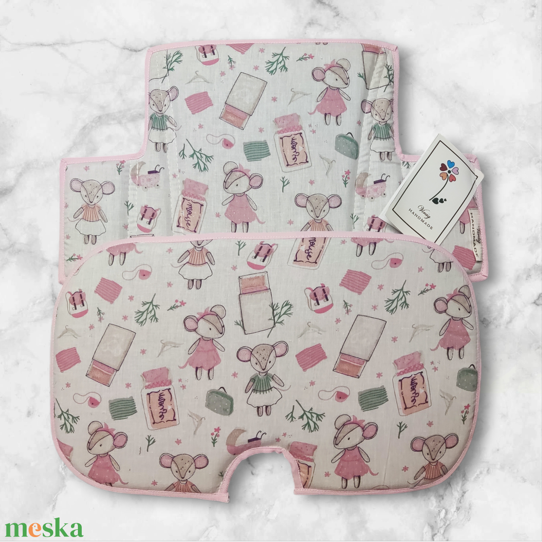 Etetőszék párna  - baba - mama - babaszobabútor - etetőszék huzat - Meska.hu