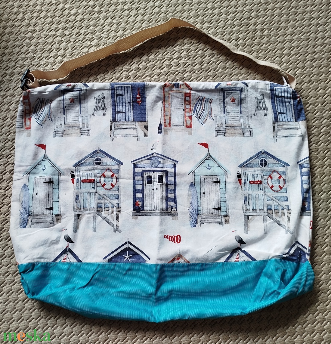 Textil strandtáska - táska & tok - kézitáska & válltáska - nagy pakolós táska - Meska.hu Textil strandtáska - táska & tok - kézitáska & válltáska - nagy pakolós táska - Meska.hu