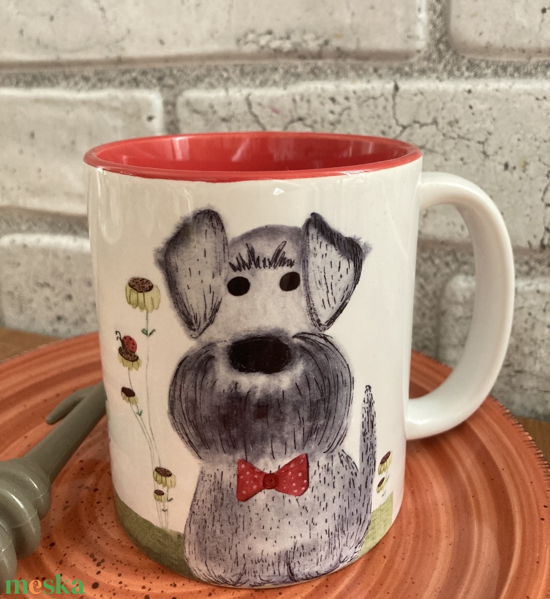 Történetmesélő Bögre-  csini schnauzer mintával - otthon & életmód - konyhafelszerelés, tálalás - tálalás - bögre & csésze - Meska.hu