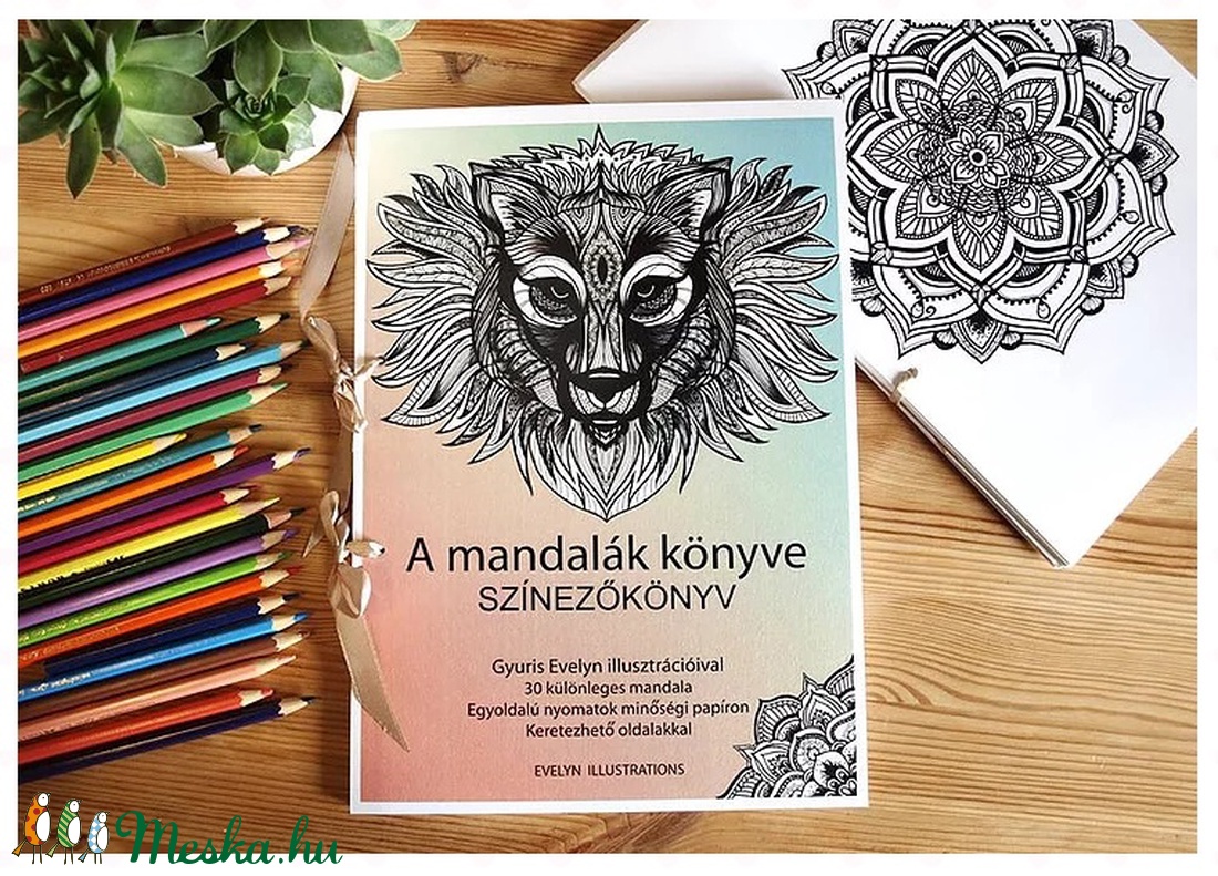 30 oldal - Nyomtatható színezőkönyv - Digitális PDF/Jpeg nyomtatható kifestőkönyv 30 db mintával - A MANDALÁK KÖNYVE -  - Meska.hu
