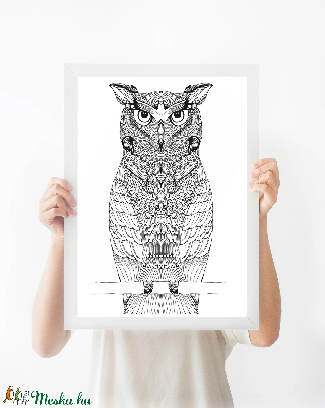 Bagoly madár illusztráció, rajz, grafika, digitális nyomata, gyerekszoba dekor - - Meska.hu Bagoly madár illusztráció, rajz, grafika, digitális nyomata, gyerekszoba dekor - - Meska.hu