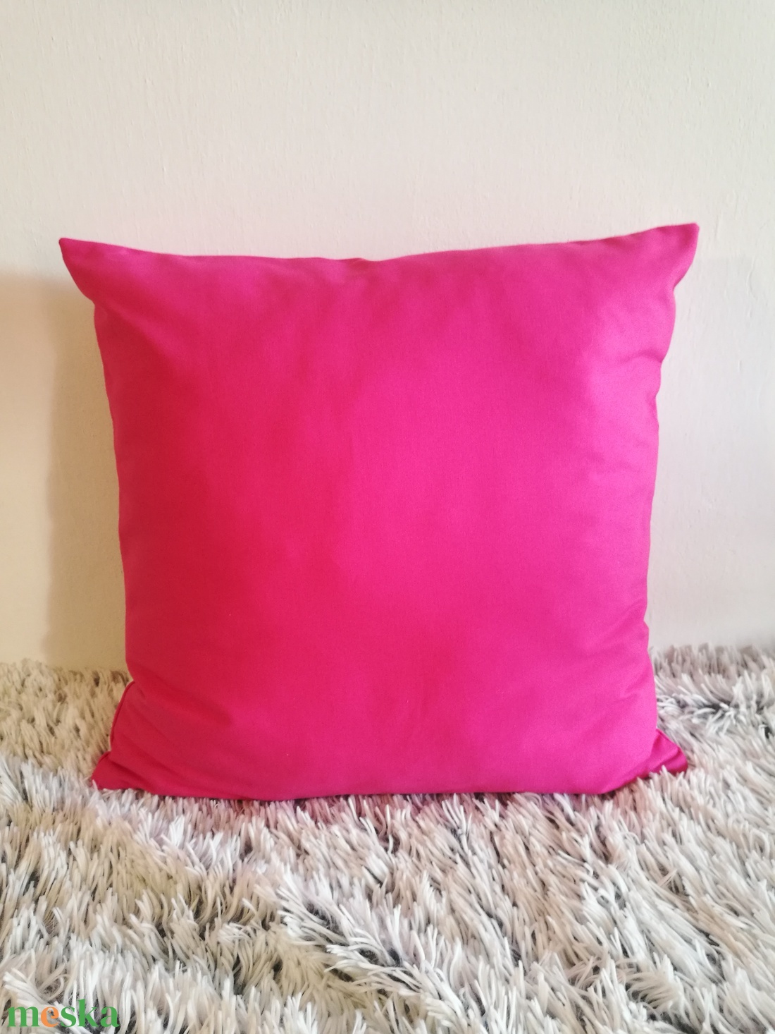 Pink magenta díszpárna, vastag dekorvászon díszpárna kanapéra, huzat + belső párna - otthon & életmód - lakástextil - párna & párnahuzat - Meska.hu