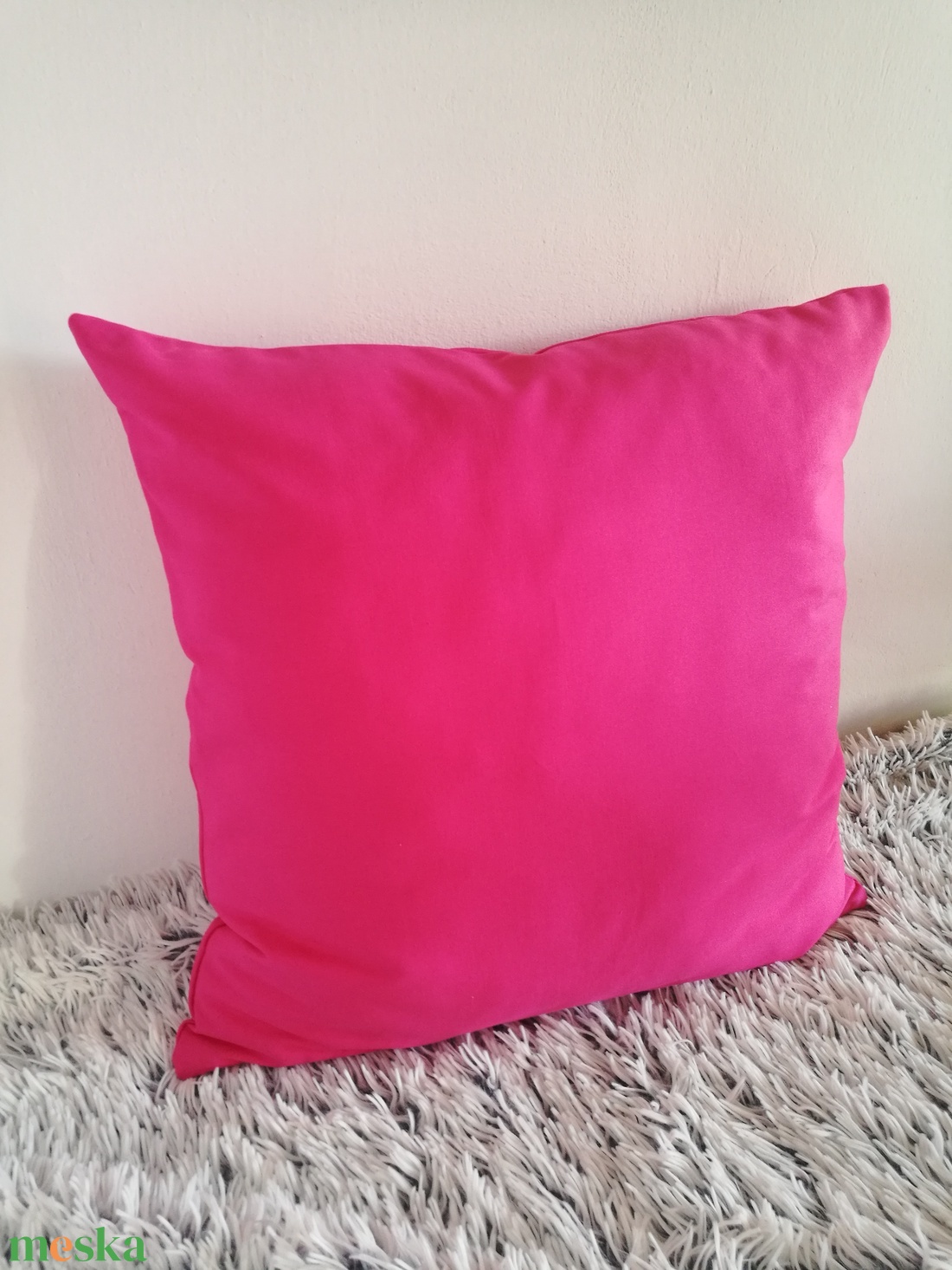 Pink magenta díszpárna, vastag dekorvászon díszpárna kanapéra, huzat + belső párna - otthon & életmód - lakástextil - párna & párnahuzat - Meska.hu
