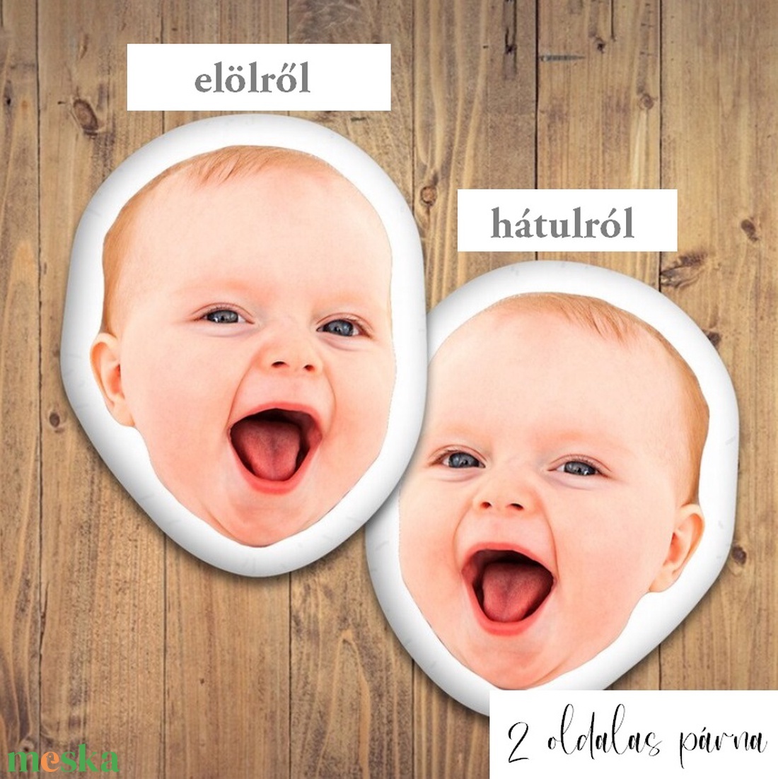 Baba arcos egyedi fotós párna saját fényképpel Nagyszülőknek, Apák napjára, Babaváró ajándéknak formapárna - otthon & életmód - lakástextil - párna & párnahuzat - Meska.hu