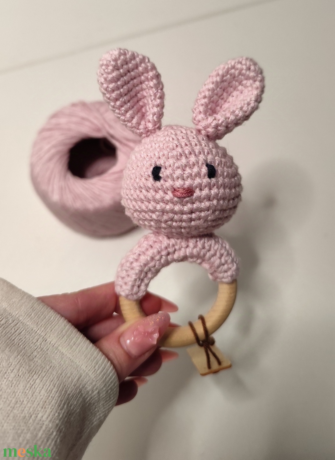 BunnyBite - horgolt nyuszis babarágóka - játék & sport - plüssállat & játékfigura - nyuszi - Meska.hu BunnyBite - horgolt nyuszis babarágóka - játék & sport - plüssállat & játékfigura - nyuszi - Meska.hu
