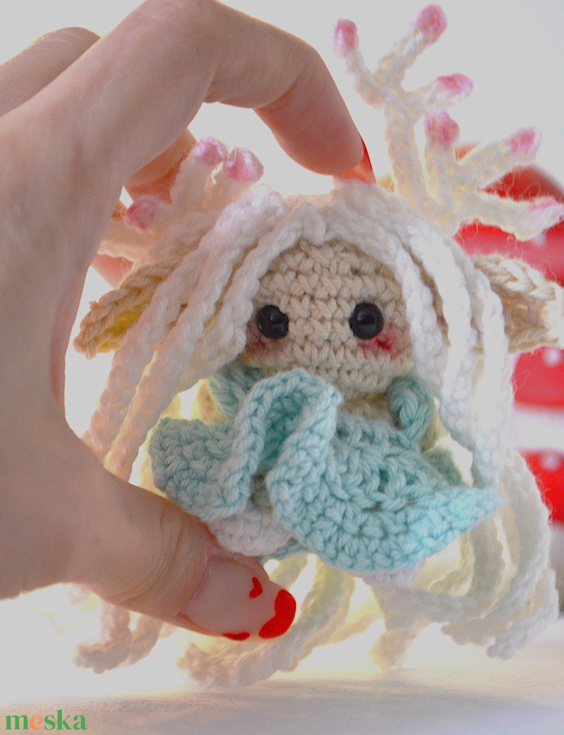 Erdei tündér amigurumi - táska & tok - kulcstartó & táskadísz - kulcstartó - Meska.hu