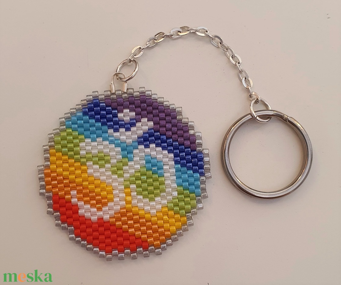 Szivárvány Ohm jeles kulcstartó - táska & tok - kulcstartó & táskadísz - kulcstartó - Meska.hu