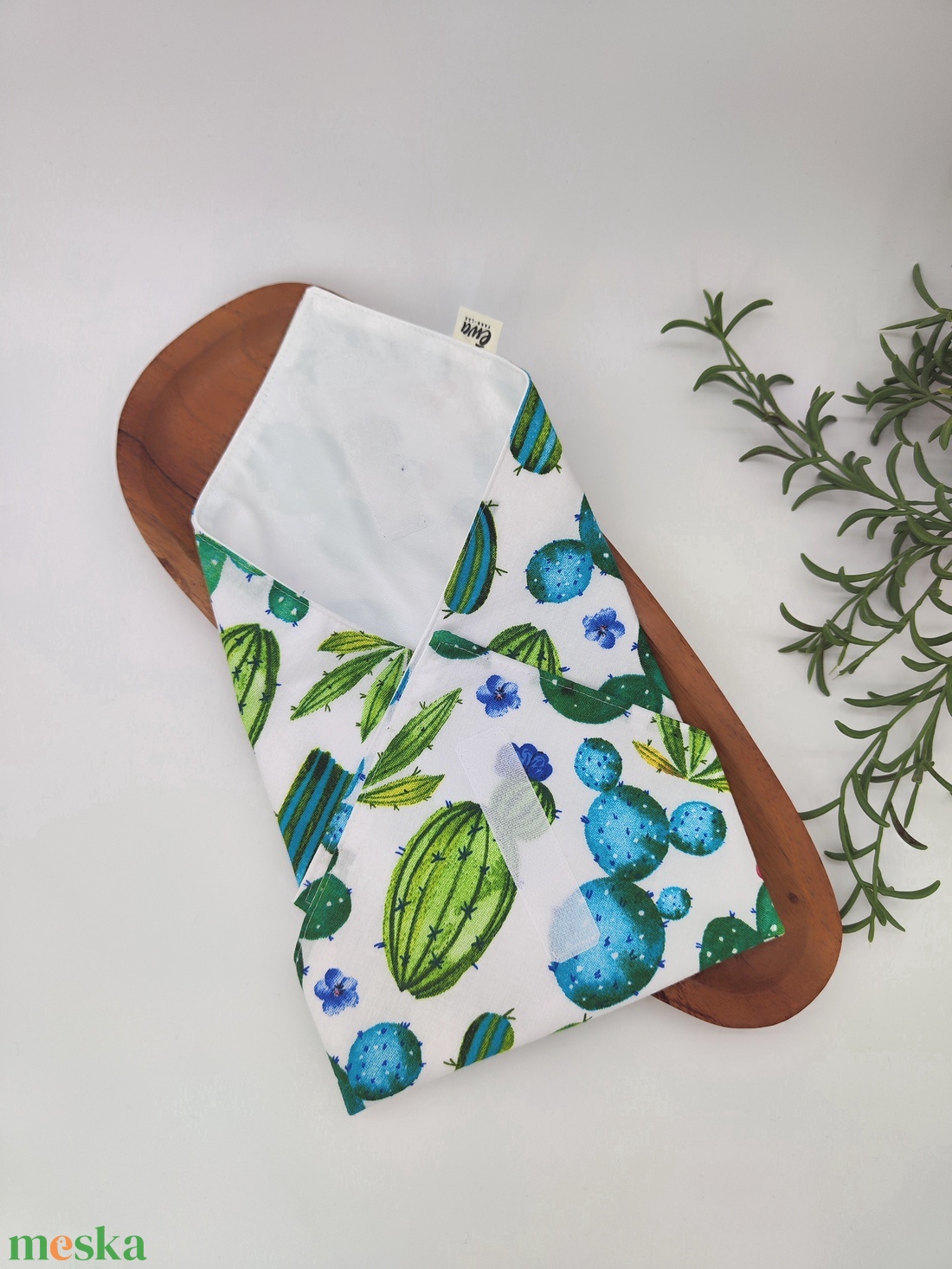 Újraszalvéta Pul-pamutvászon kaktusz minta - otthon & életmód - konyhafelszerelés, tálalás - konyhai textil - szalvéta - Meska.hu