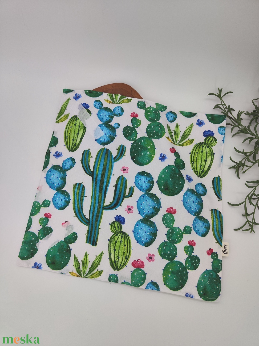 Újraszalvéta Pul-pamutvászon kaktusz minta - otthon & életmód - konyhafelszerelés, tálalás - konyhai textil - szalvéta - Meska.hu
