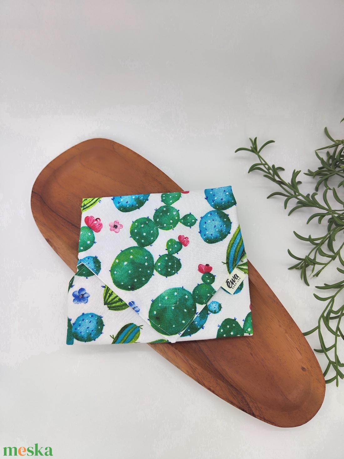 Újraszalvéta Pul-pamutvászon kaktusz minta - otthon & életmód - konyhafelszerelés, tálalás - konyhai textil - szalvéta - Meska.hu