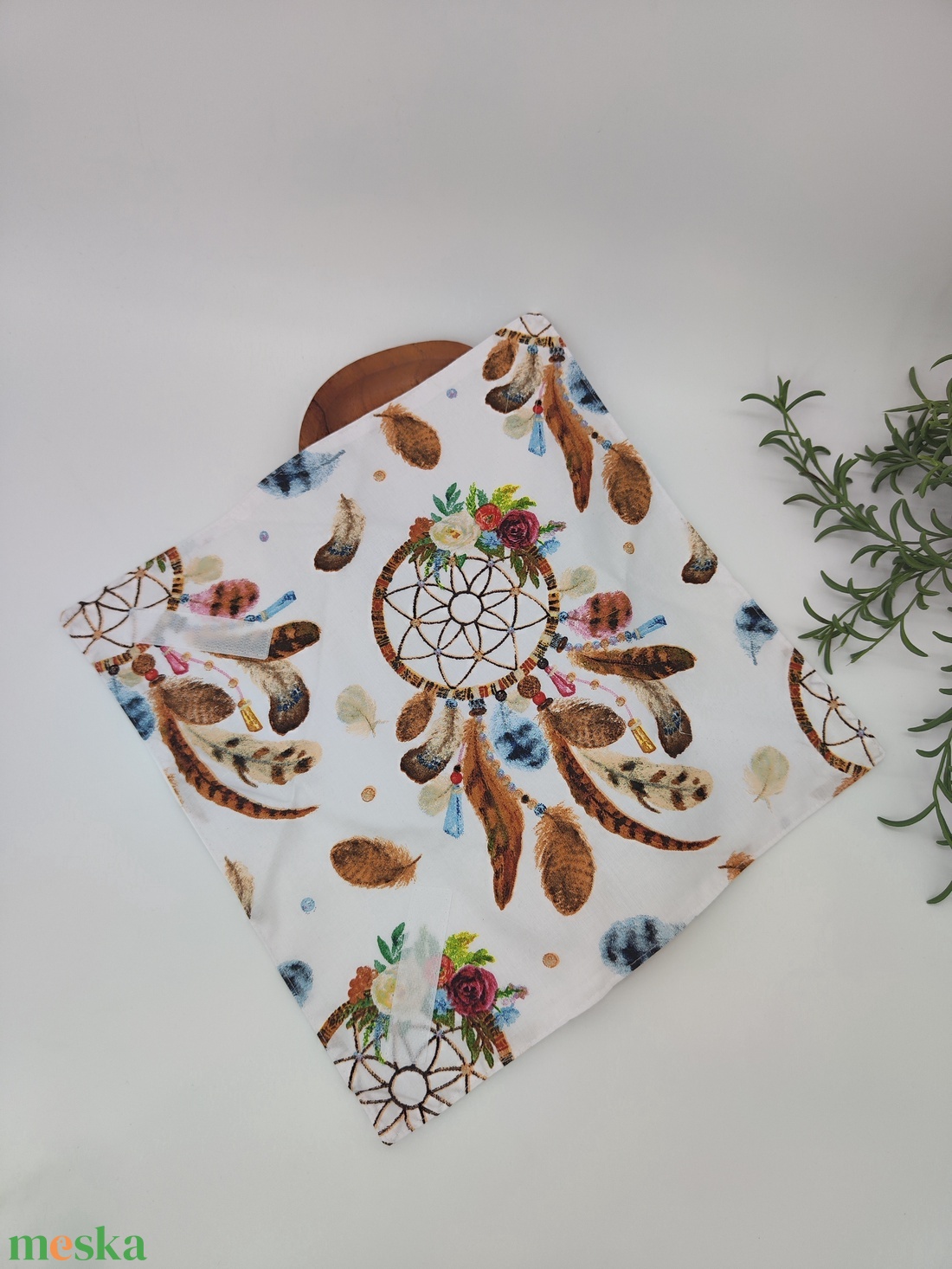 Újraszalvéta Pul-pamutvászon álomfogó 1. minta - otthon & életmód - konyhafelszerelés, tálalás - konyhai textil - szalvéta - Meska.hu