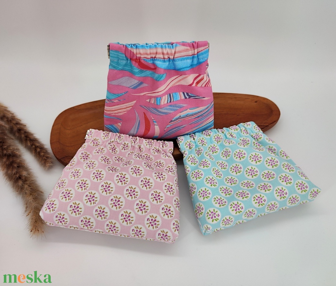 Pikk-pakk záras mini tároló vidám mintákkal - táska & tok - pénztárca & más tok - aprópénztartó - Meska.hu