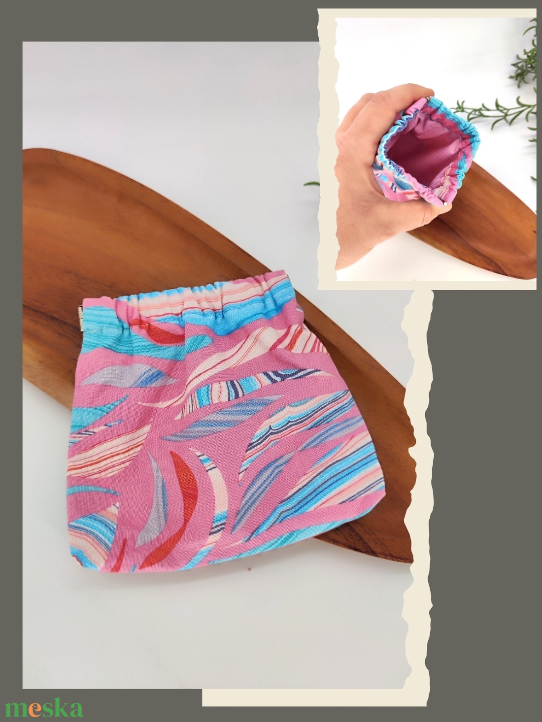 Pikk-pakk záras mini tároló vidám mintákkal - táska & tok - pénztárca & más tok - aprópénztartó - Meska.hu