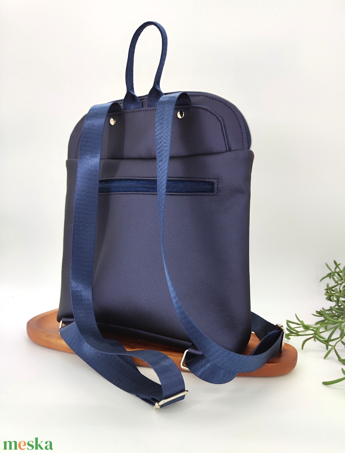 Útravaló hátizsák S méret kék sárga mezei virágok minta - táska & tok - hátizsák - kishátizsák - Meska.hu