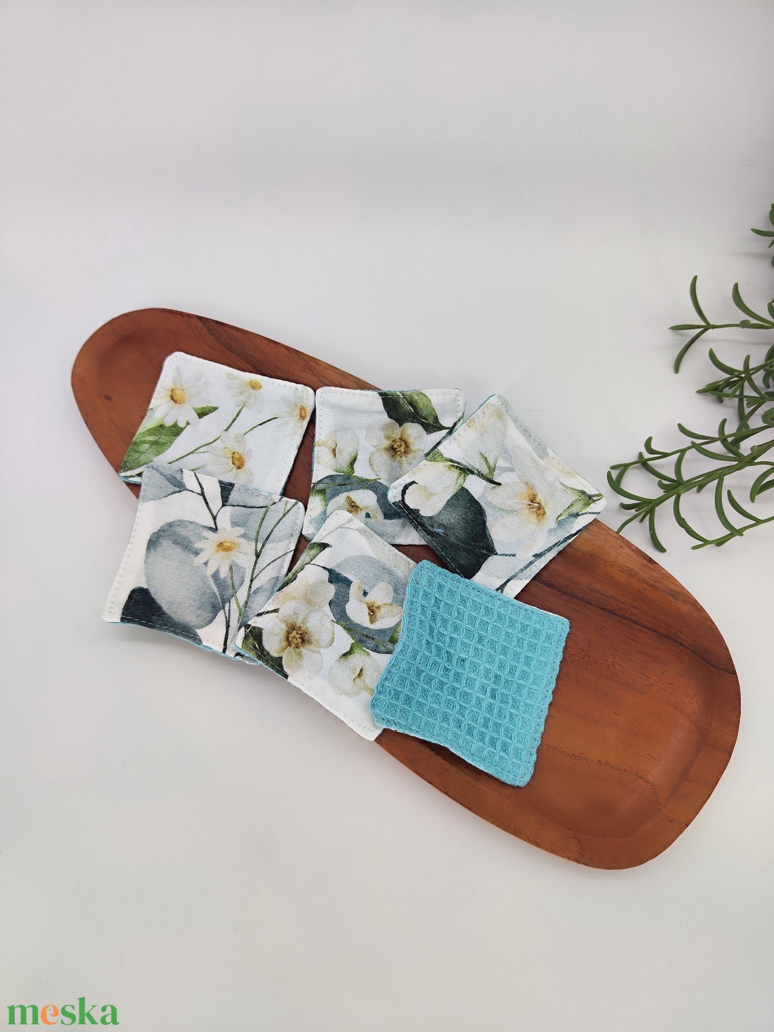 Mosható arctisztító korong -Természet minta Apró virágos, Színes leveles, Kalász minta - szépségápolás - arcápolás - arctisztító korong - Meska.hu