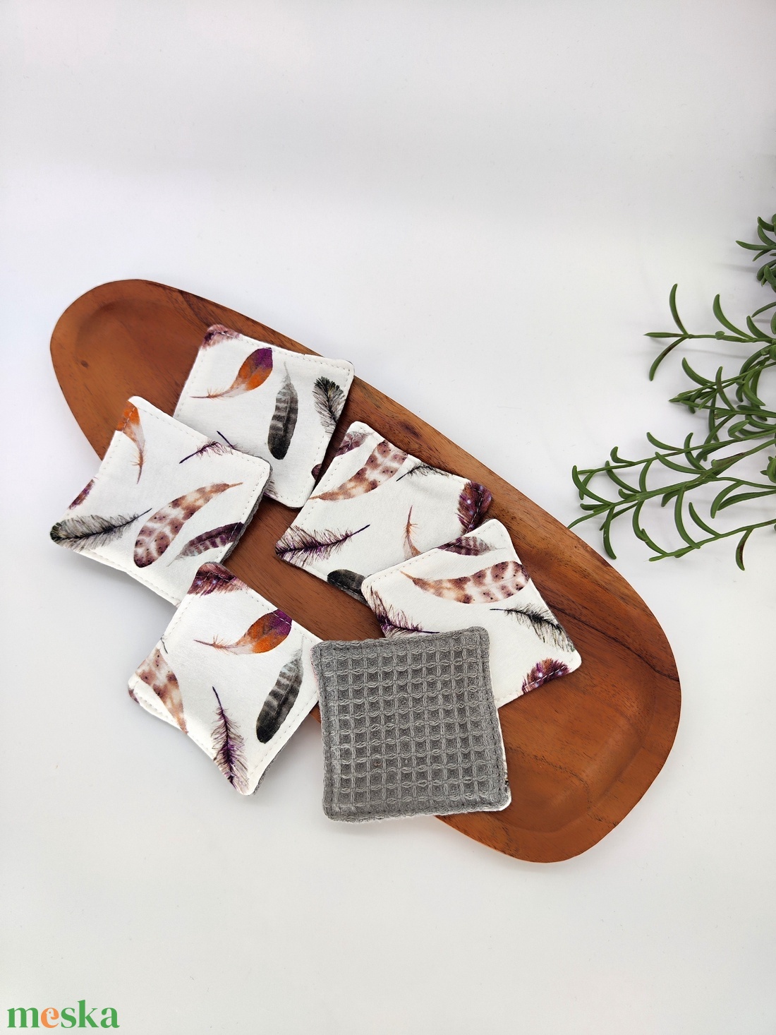 Mosható arctisztító korong -Természet minta Apró virágos, Színes leveles, Kalász minta - szépségápolás - arcápolás - arctisztító korong - Meska.hu