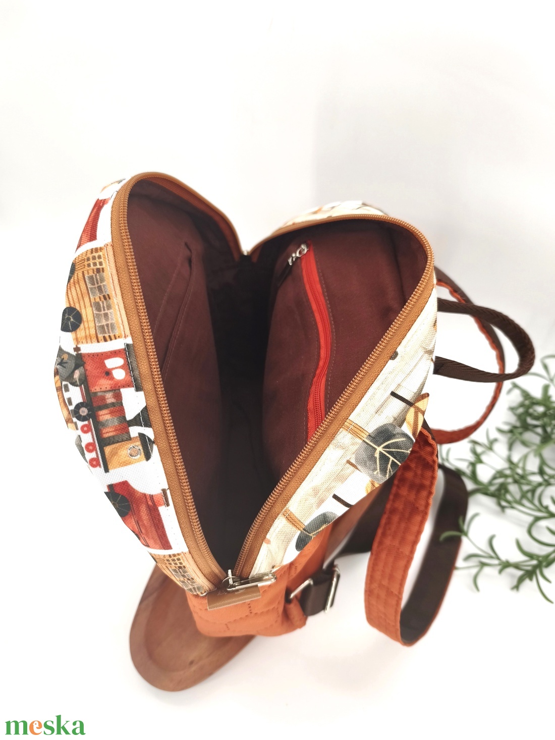 Gyerek hátizsák - Vonatos minta - játék & sport - ovis felszerelés - ovis hátizsák - Meska.hu