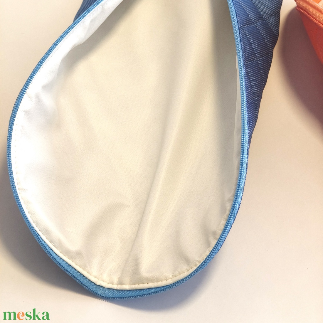 Evőszköz tartó kék, korall, barack színű evőeszköztartó - táska & tok - uzsonna- & ebéd tartó - evőeszköz tartó - Meska.hu